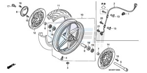 VFR800A9 Ireland - (EK / ABS MME TWO) drawing FRONT WHEEL