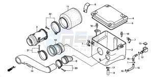 TRX450ES drawing AIR CLEANER