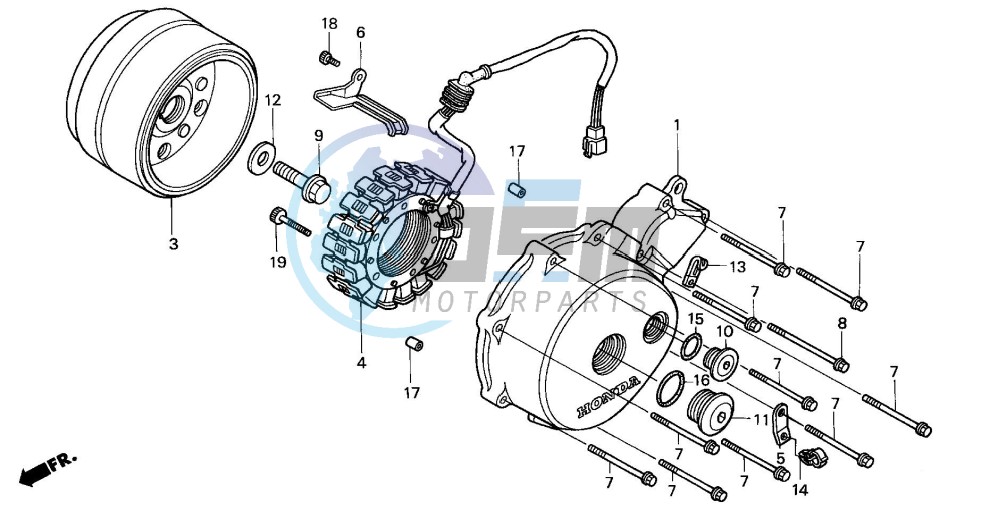 LEFT CRANKCASE COVER/ GENERATOR