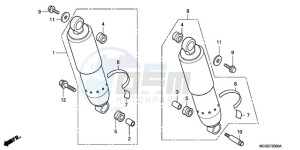 VT750C9 Europe Direct - (ED / MME) drawing REAR CUSHION