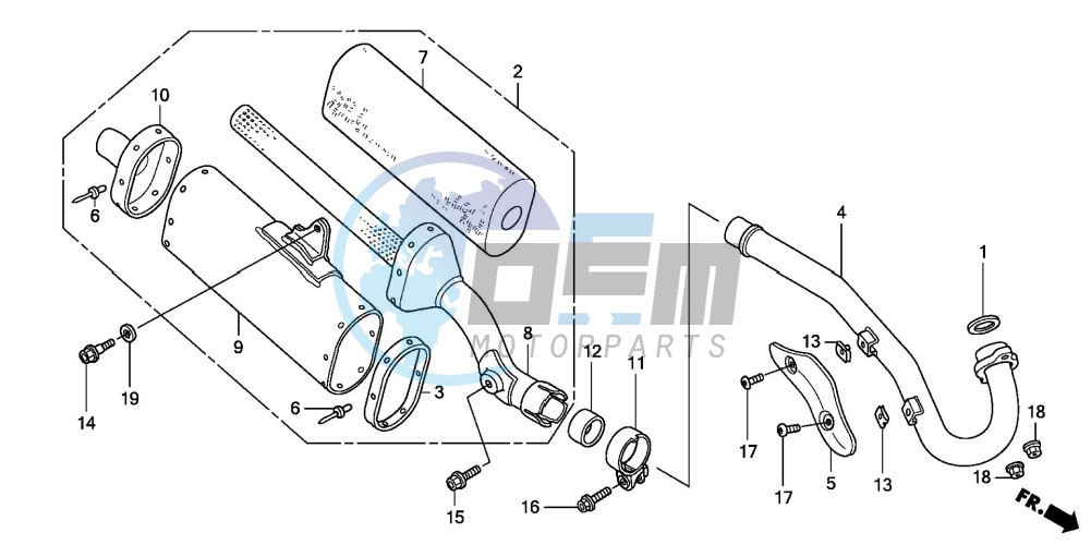 EXHAUST MUFFLER (CRF450R3-CM)