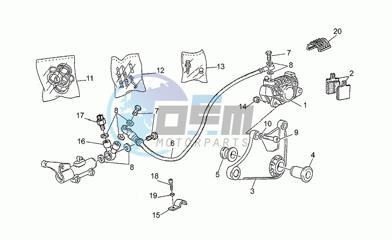 Rear brake caliper