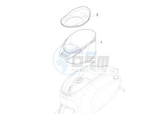 SPRINT 125 4T 3V IGET E2 ABS (APAC) drawing Helmet housing - Undersaddle