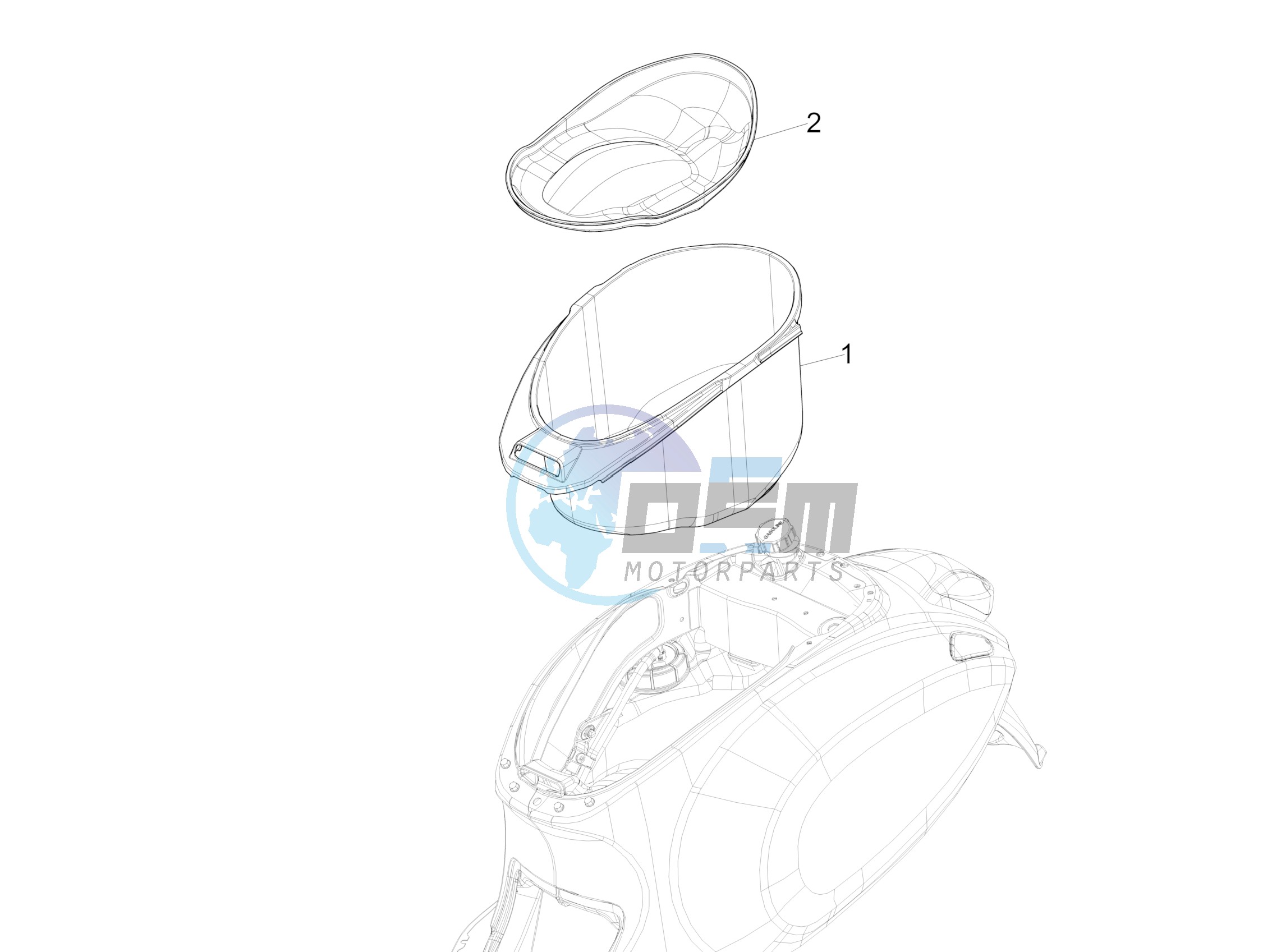 Helmet housing - Undersaddle