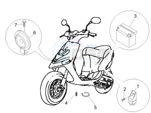 Stalker 50 drawing Remote control switches - Battery - Horn