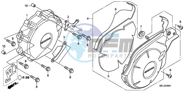 A.C. GENERATOR COVER (CBR 1000RA)