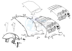 GPR REPLICA RACING - 50 cc drawing UNDER COWLING BODY