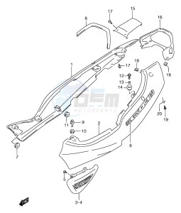 GSF1200 (E2) Bandit drawing FRAME COVER (GSF1200SAV)