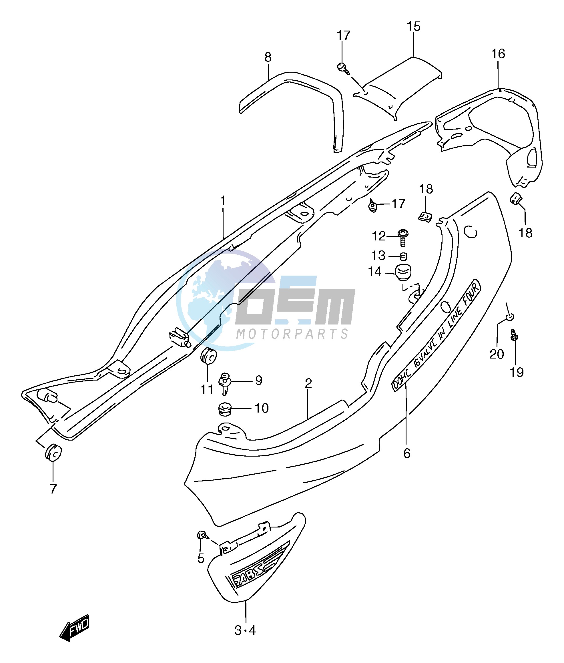 FRAME COVER (GSF1200SAV)