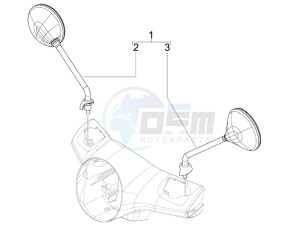 GTS 300 ie Super ABS (USA) (AU, HK) drawing Driving mirror/s