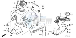 CBF1000S9 Ireland - (EK) drawing FUEL TANK/FUEL PUMP