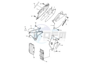 YZ F 426 drawing SIDE COVERS MY01