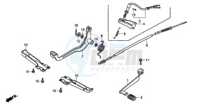 TRX200D FOURTRAX 200 drawing PEDAL