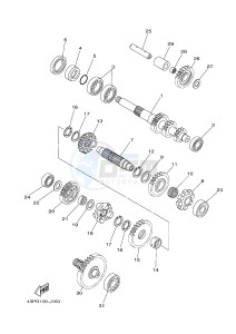 YFM700FWA YFM700DE GRIZZLY 700 (2ES2 2ES3) drawing TRANSMISSION