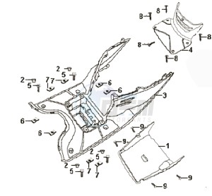 SYMPHONY 50 25KMH drawing FOOTREST / LOWER COWLING