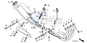 CBF1000FB drawing EXHAUST MUFFLER