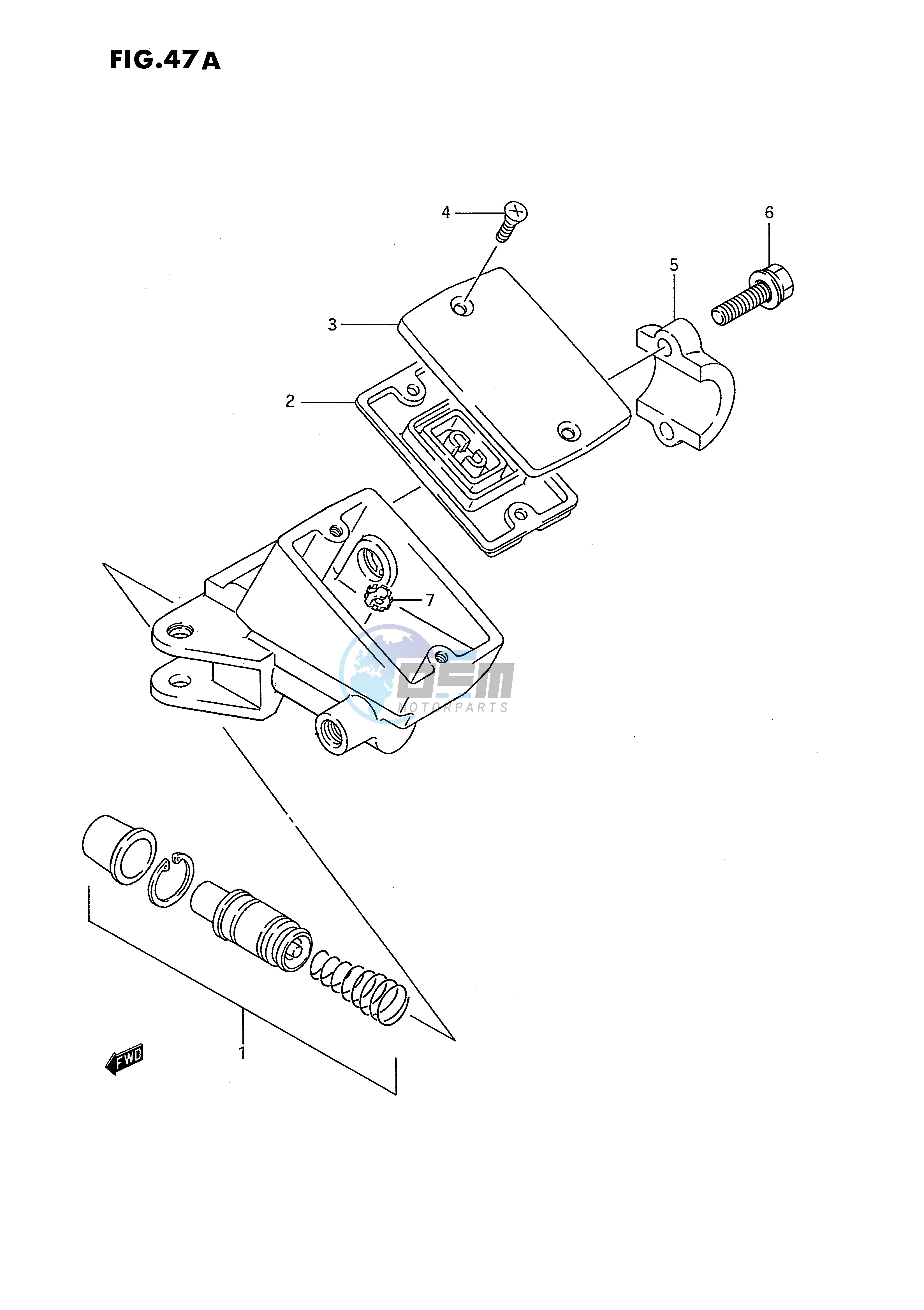 FRONT MASTER CYLINDER (MODEL K L M N P R)