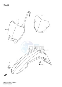 RM-Z250 (E3-E28) drawing FRONT FENDER