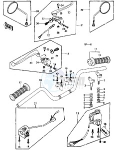 KZ 440 B (B1) drawing HANDLEBAR -- 80 B1- -