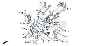 CBF600NA drawing FRAME BODY