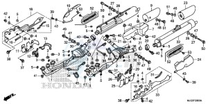 GL1800BG GOLDWING - F6B UK - (E) drawing EXHAUST MUFFLER