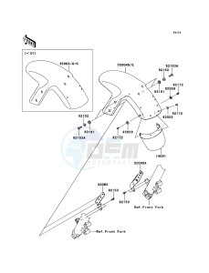 ER-6f EX650A8F GB XX (EU ME A(FRICA) drawing Front Fender(s)