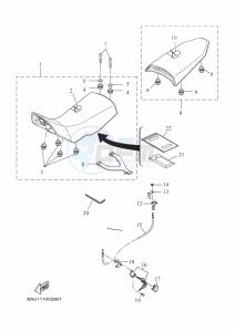 XTZ690 TENERE 700 (BHL9) drawing SEAT