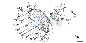 CBF1000FC CBF1000F E drawing RIGHT CRANKCASE COVER