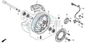 FJS600 SILVER WING drawing FRONT WHEEL