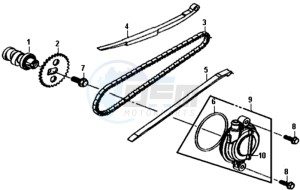 SYMPHONY ST 50 L5-L6 drawing CHAIN / CHAIN TENSIONER  / CHAIN GUIDE