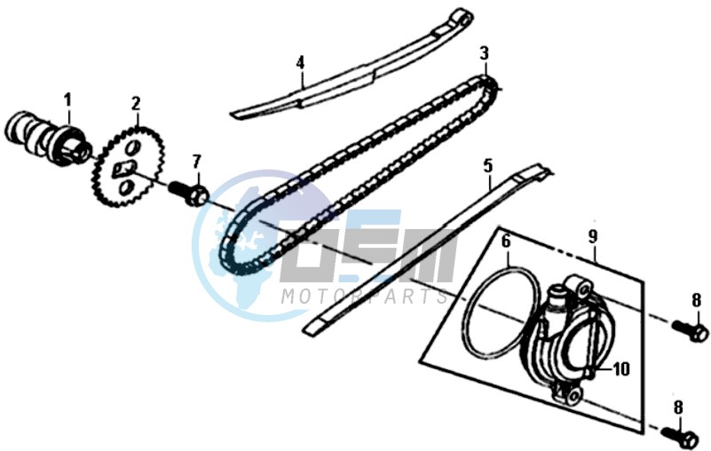 CHAIN / CHAIN TENSIONER  / CHAIN GUIDE