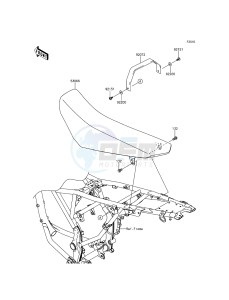 KLX150L KLX150EEF XX (EU ME A(FRICA) drawing Seat