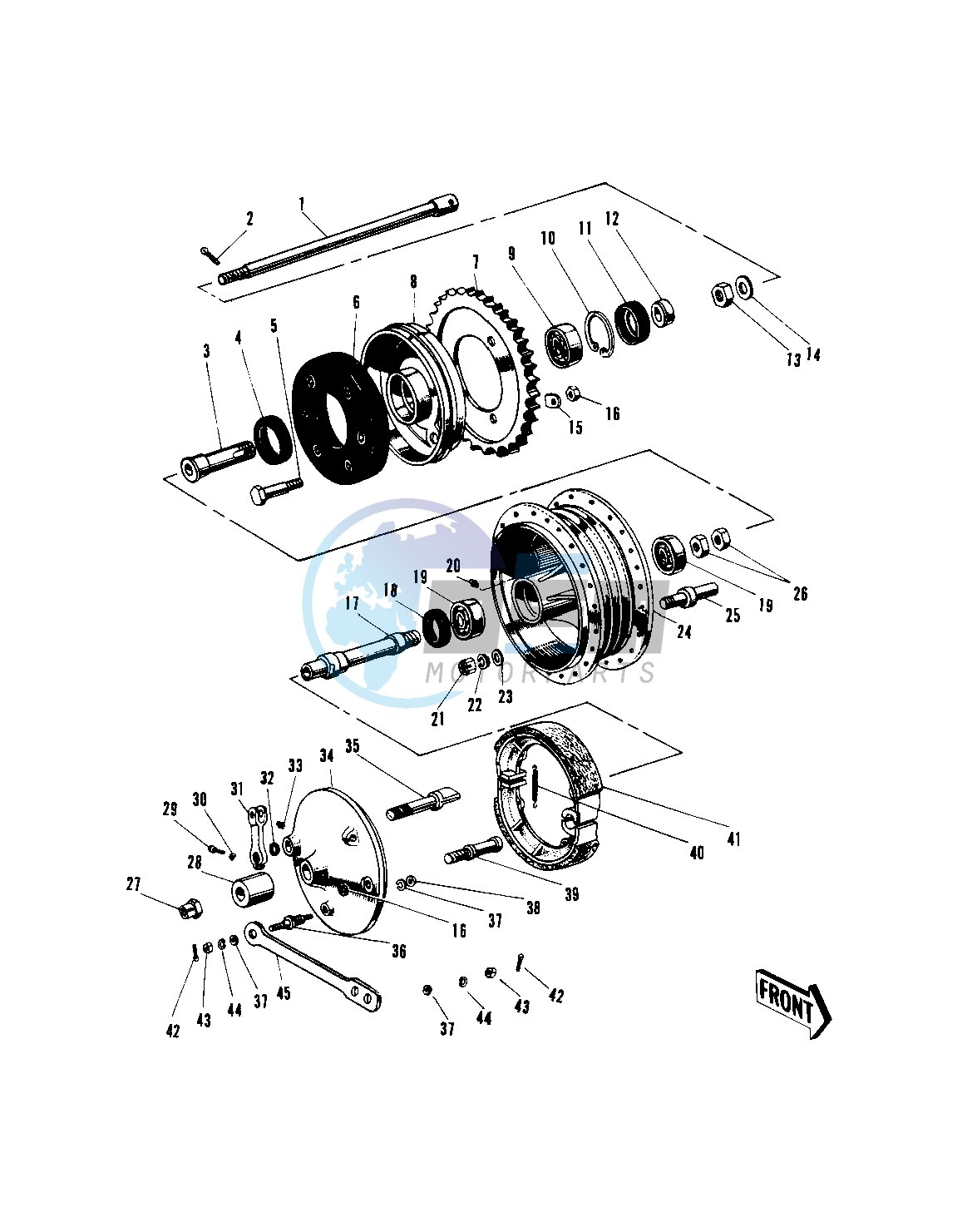 REAR HUB_BRAKE -- EARLY PRODUCTION- -