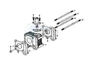 FIDDLE II 50 25KMH (L8) NL EURO4 drawing CYLINDER / TOP GASKET / LOWER GASKET