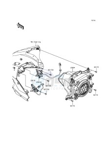 NINJA H2 ZX1000NFF XX (EU ME A(FRICA) drawing Headlight(s)