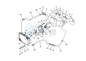 YFM FW KODIAK 400 drawing RADIATOR-HOSE