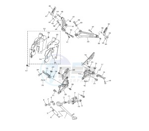 YZF R1 1000 drawing STAND AND FOOTREST