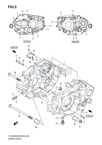 LT-Z400 (E28-E33) drawing CRANKCASE