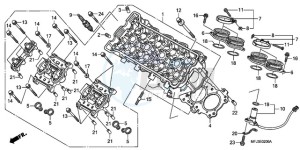 CBR600RR9 UK - (E / MME SPC 3E) drawing CYLINDER HEAD