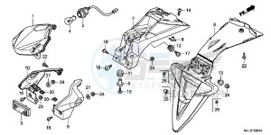 NC750XDE NC750XD Europe Direct - (ED) drawing TAILLIGHT