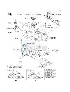 ZR 1000 B [Z1000 EUROPEAN] (B7F-B9F) B7F drawing FUEL TANK