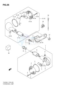 TU250X (E28) drawing TURNSIGNAL LAMP