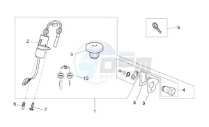 V7 II Stone ABS 750 USA-CND drawing Lock hardware kit