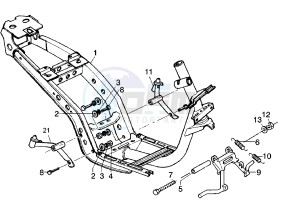 SKIPPER LX 125-150 drawing Frame - Central Stand