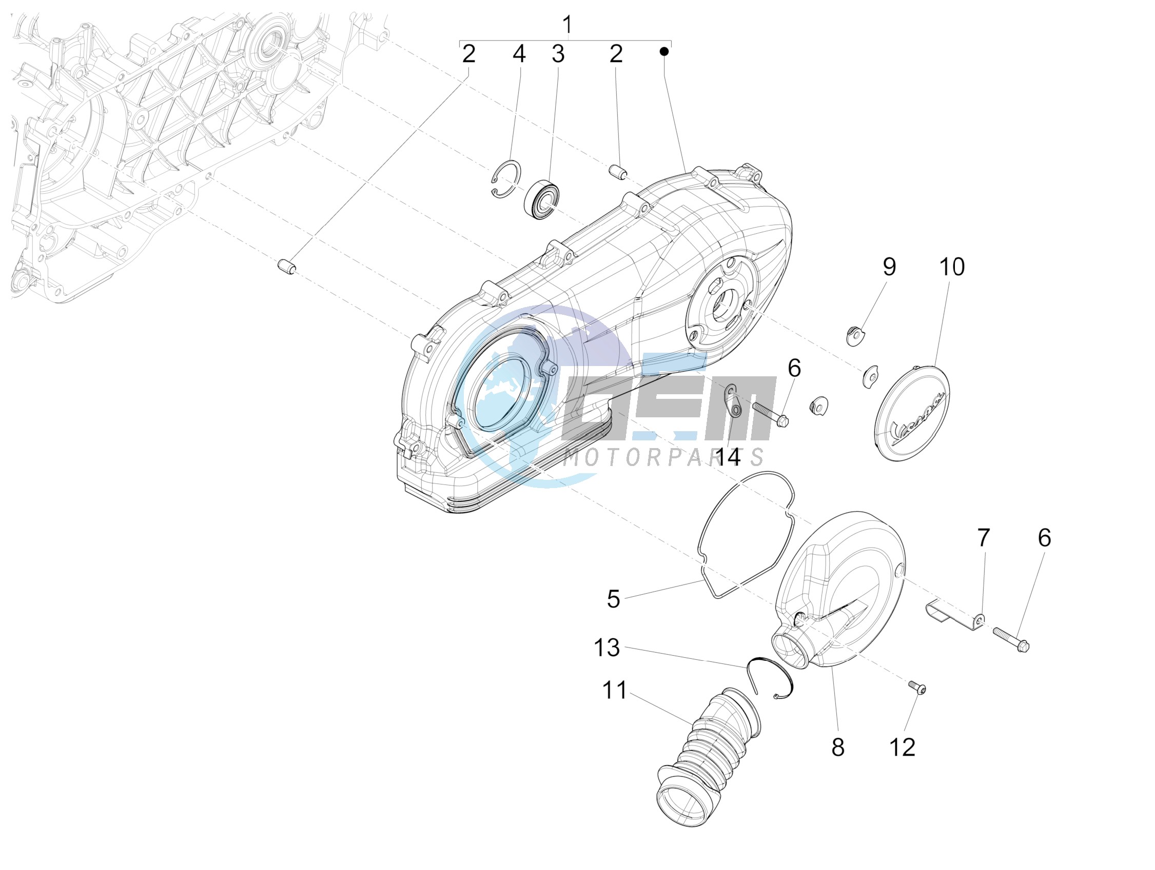 Crankcase cover - Crankcase cooling