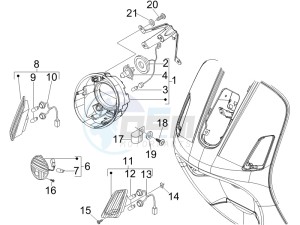 GTV 250 ie drawing Head lights - Turn signal lamps