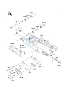 KX 500 E [KX500] (E10-E14) [KX500] drawing SWINGARM