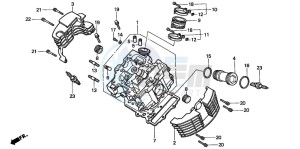 VT1100C3 drawing CYLINDER HEAD (FRONT)