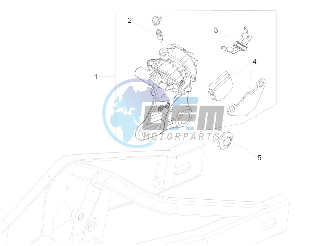 Rear brake caliper