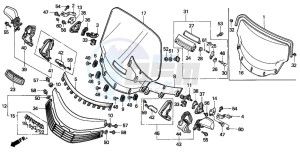 GL1500SE GOLDWING SE drawing WIND SCREEN (GL1500SEP/SER)